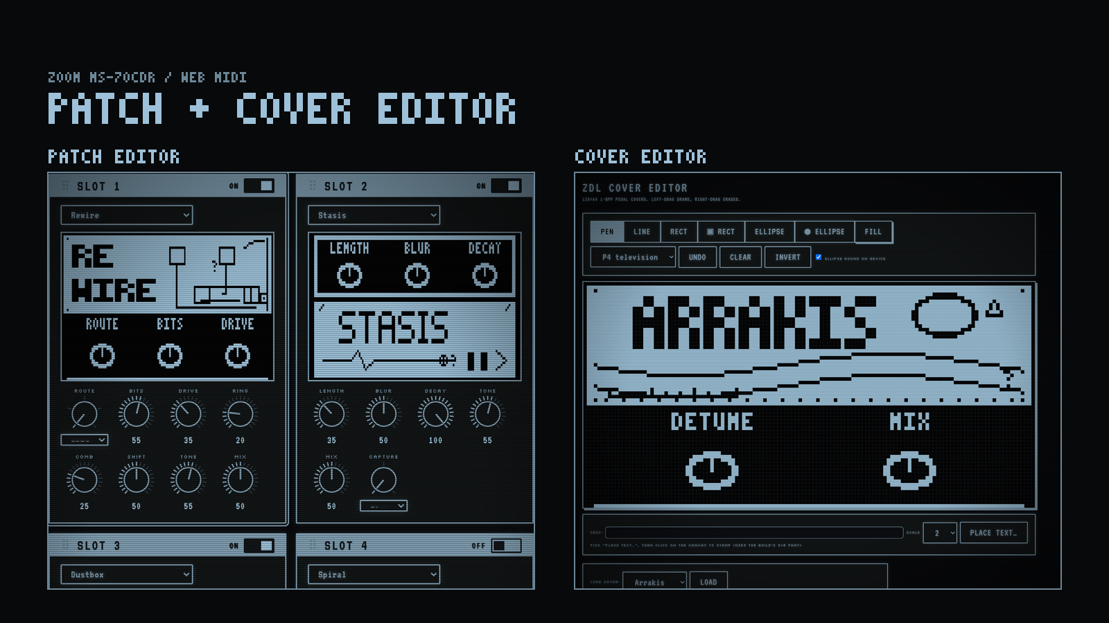 Patch Editor and Cover Editor
