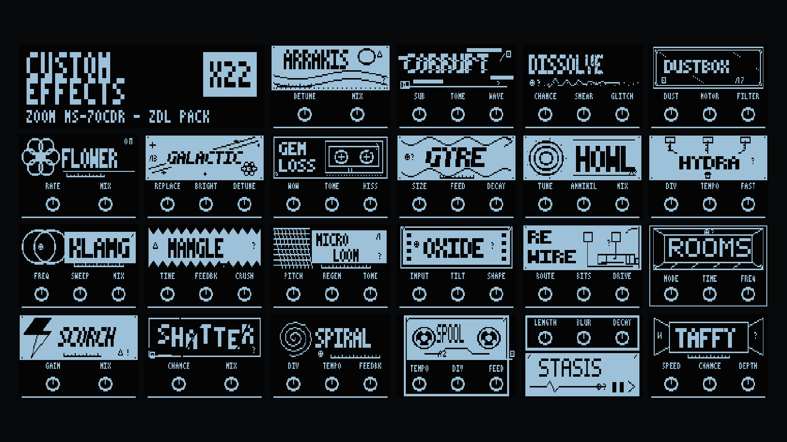22 custom effects for the Zoom MS-70CDR